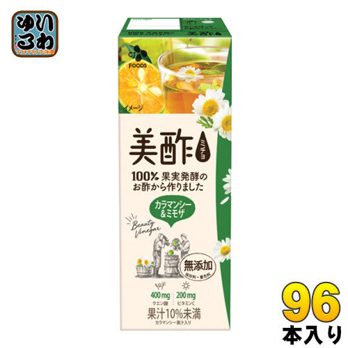 CJジャパン プティチェル 美酢(ミチョ) カラマンシー&ミモザ 200ml 紙パック 96本 (24本入×4 まとめ買い)