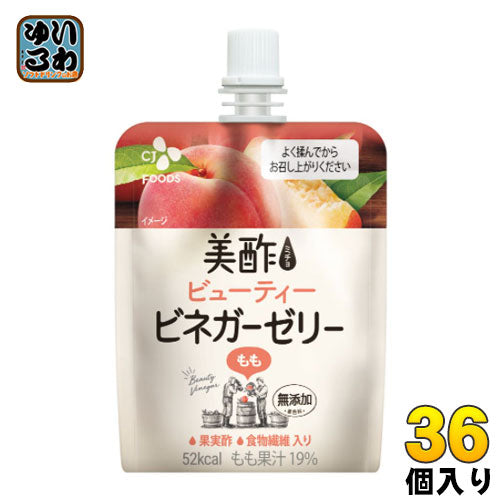 CJジャパン 美酢(ミチョ) ビューティー ビネガーゼリー もも 130g パウチ 36個入