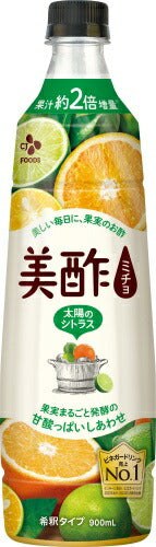 CJジャパン 美酢 ミチョ 太陽のシトラス 900ml プラスチックボトル 12本入 酢飲料 希釈用 お酢 果実酢