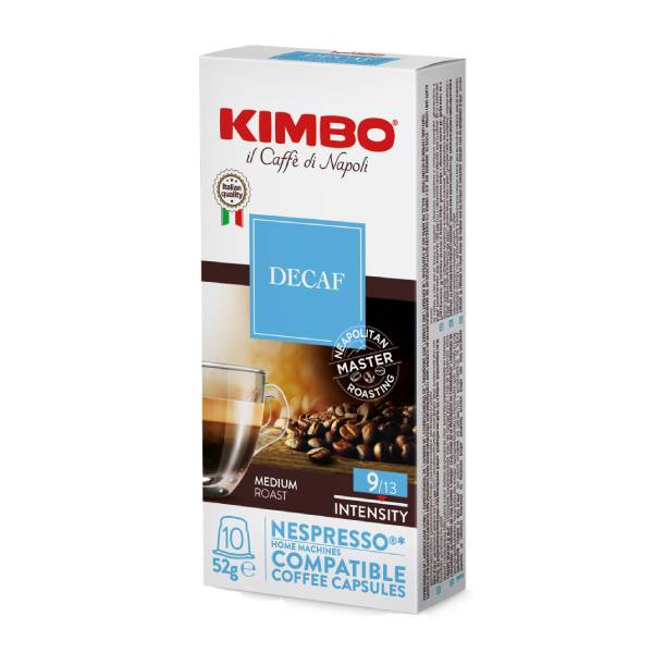 KIMBO キンボ イタリア産 ネスプレッソ 互換 カプセルコーヒー デカフェ×25箱（250カプセル）【2〜3営業日以内に出荷】[送料無料] コーヒー イタリア 珈琲 コーヒー豆 ノンカフェイン ホットコーヒー アイスコーヒー NESPRESSO ブラックコーヒー 無糖