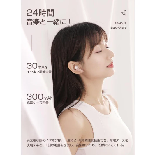 【ホワイト】ワイヤレスヘッドセット 完全ワイヤレス イヤホン ブルートゥース Bluetooth5.1 両耳通話可 ノイズキャンセル 高音質 重低音 ステレオサウンド タッチ操作