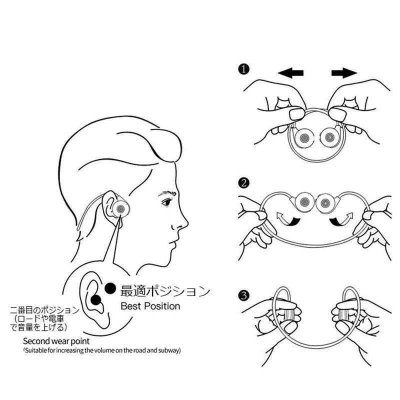 ブルートゥースイヤホン 骨伝導 ヘッドホン 両耳 高音質 タッチタイプ　完全ワイヤレス 耳掛け式 自動ペアリング IPX5防水 Siri対応 Bluetooth CVC6.0  s043A(レッド)