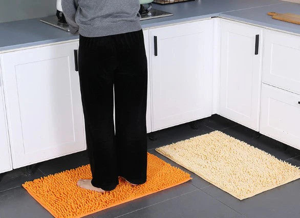 【グレー2枚】【予約商品・発送時期は商品説明に記載】バスマット 速乾 大判 洗える 風呂場 足拭きマット お風呂マット タオル地 マイクロファイバー 滑り止め フロアマット 玄関マット マット 足音 防音 お風呂 洗い場 浴室 床 へこみ 防止 マット 吸水 大 ソフト タオル 送料無料