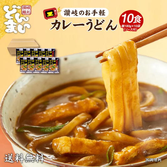 お手軽 讃岐のカレーうどん10食 讃岐うどん 送料無料 （北海道・沖縄+1500円） ご当地セット 産直 福袋 得トクセール 贈答 食品 グルメ 食べ物 プレゼント ギフト ギフトセット お歳暮 御歳暮 歳暮【福袋】