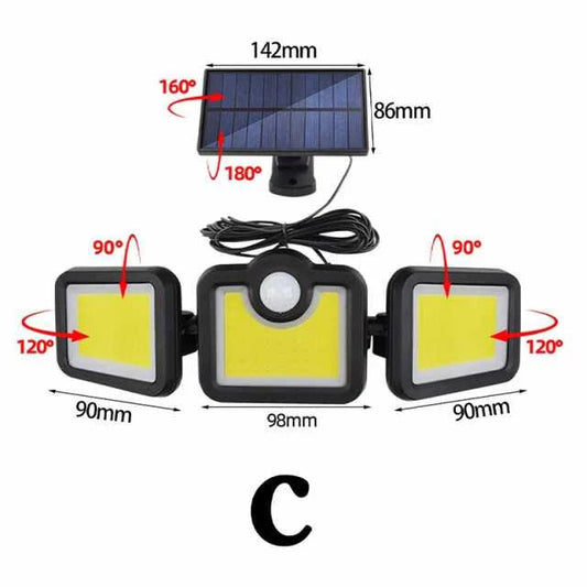 当日発送 ソーラーライト LED センサーライト 外灯 ガーデンライト 分離式 太陽光発電 省エネ 人感センサー自動点灯 屋外 駐車場/玄関/廊下/軒先/庭先 4タイプ w357C(Cタイプ)
