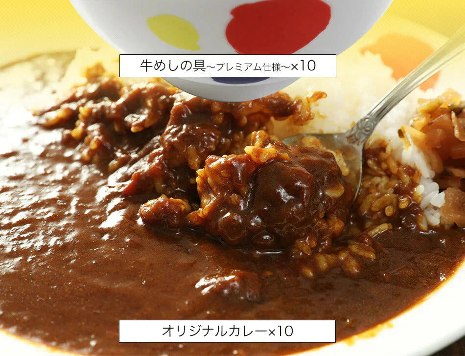 『カレギュウセット』牛めし×10、カレー×10 牛丼の具 牛丼 ぎゅうどん