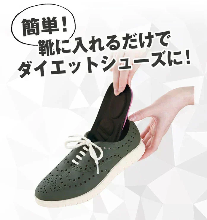 体幹筋エクササイズインソール ツインボール・Sサイズ(22.0-22.5cm)【インソール靴　極薄素材　滑り止め ウォーキング　バランス　筋力UP　カロリー消費　O脚】ダイエット インソール 中敷き 体幹筋エクササイズインソール ツインボール ダイエットインソール 衝撃吸収 レディース ダイエットスニーカー ウォーキング 靴 アーチサポート 体幹筋 サポート 下半身 極薄 運動 美脚 ながら運動 靴 送料無料 ダイエット靴 シューズ O脚
