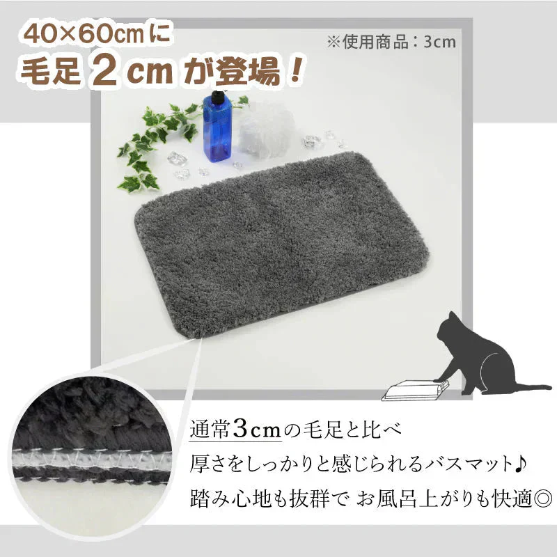 【バスマッ色お任せ /40×60cm (毛足2cm】バスマット 足ふきマット 極細繊維 トイレマット お風呂 マット 玄関マット 速乾 抗菌 防臭 エステ バスマット かわいい 珪藻土より 衛生的 快適 ふわふわ おしゃれ 40*60 50*80 送料無料 選べる 大判