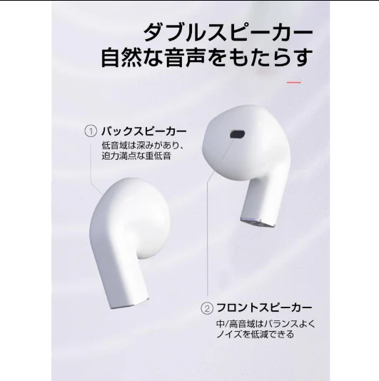 ワイヤレスイヤホン Bluetooth 5.2 ワイヤレスヘッドセット ブルートゥースイヤホン Hi-Fi高音質 ステレオサウンド インナーイヤー型 マイク内蔵 タッチ制御