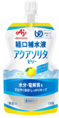 味の素 アクアソリタ ゼリー ゆず風味 経口補水液 130g パウチ 30個入 水分補給ゼリー 熱中症 脱水症