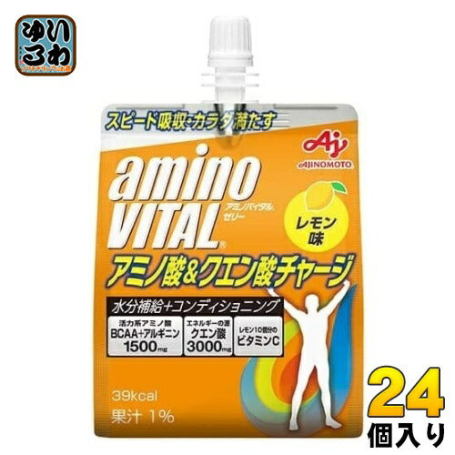 味の素 アミノバイタル ゼリードリンク アミノ酸&クエン酸チャージ 180g パウチ 24個入