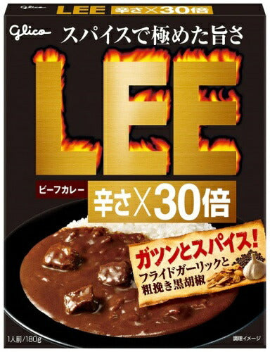 グリコ ビーフカレーLEE辛さ×30倍 180g パウチ 10個入 レトルト