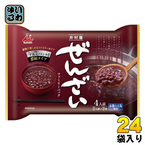 井村屋 ぜんざい ファミリーパック 400g 24袋 (12袋入×2 まとめ買い) デザート 濃縮タイプ 徳用