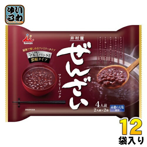 井村屋 ぜんざい ファミリーパック 400g 12袋入 デザート 濃縮タイプ 徳用