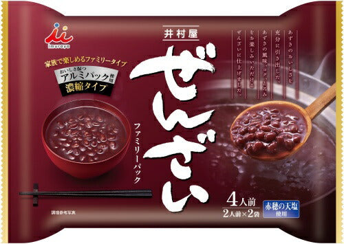 井村屋 ぜんざい ファミリーパック 400g 12袋入 デザート 濃縮タイプ 徳用