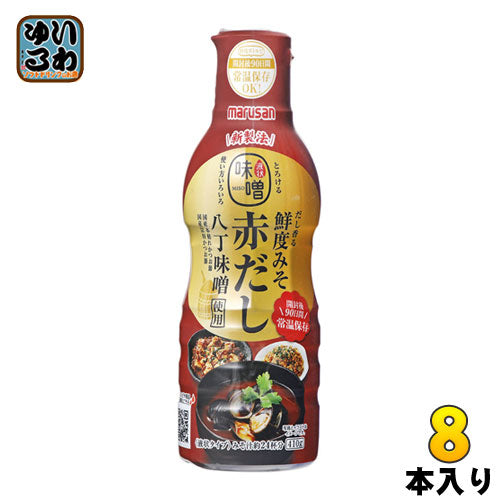 マルサンアイ だし香る鮮度みそ 八丁味噌使用赤だし 410g ボトル 8本入