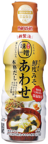 マルサンアイ だし香る鮮度みそ あわせ 410g ペットボトル 16本 (8本入×2 まとめ買い) 〔液みそ 液味噌 液体 みそ marusan 合わせ〕