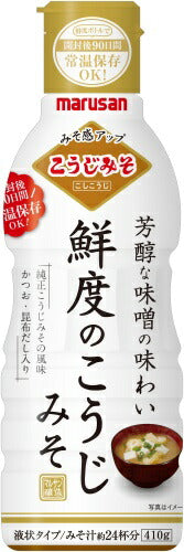 マルサンアイ 鮮度のこうじみそ 410g プラスチックボトル 16本 (8本入×2 まとめ買い)