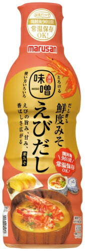 マルサンアイ だし香る鮮度みそ えびだし 410g ペットボトル 16本 (8本入×2 まとめ買い)