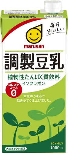 マルサンアイ 調製豆乳 1000ml 紙パック 18本 (6本入×3 まとめ買い) イソフラボン ソイミルク 1L