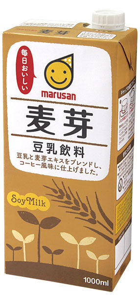 マルサンアイ 豆乳飲料 麦芽 1000ml 紙パック 18本 (6本入×3 まとめ買い) イソフラボン