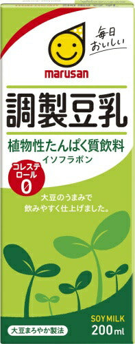 マルサンアイ 調製豆乳 200ml 紙パック 24本入 調整豆乳 ノンコレステロール豆乳 soya