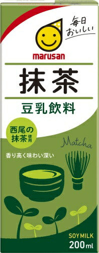 マルサンアイ 豆乳飲料 抹茶 200ml 紙パック 72本 (24本入×3 まとめ買い) 豆乳飲料 イソフラボン 西尾の抹茶使用