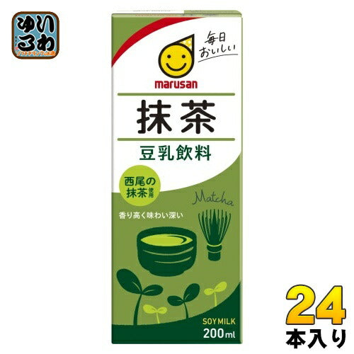 マルサンアイ 豆乳飲料 抹茶 200ml 紙パック 24本入 豆乳飲料 イソフラボン 西尾の抹茶使用