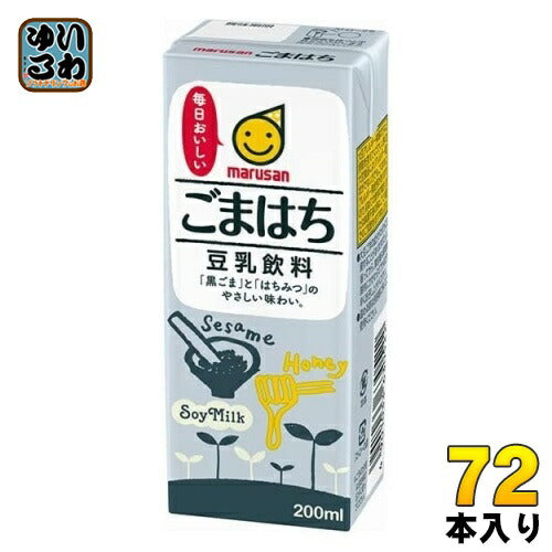 マルサンアイ 豆乳飲料 ごまはち 200ml 紙パック 72本 (24本入×3 まとめ買い) イソフラボン 豆乳飲料 〔まるさん とうにゅう マルサンアイ 黒ごまとはちみつ　黒胡麻　黒ゴマ　ハチミツ　蜂蜜〕