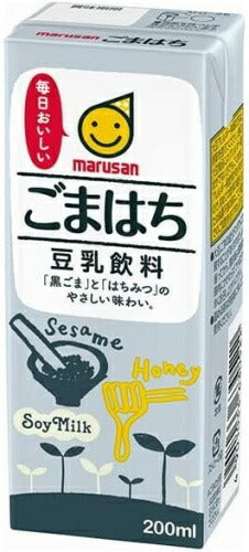マルサンアイ 豆乳飲料 ごまはち 200ml 紙パック 72本 (24本入×3 まとめ買い) イソフラボン 豆乳飲料 〔まるさん とうにゅう マルサンアイ 黒ごまとはちみつ　黒胡麻　黒ゴマ　ハチミツ　蜂蜜〕