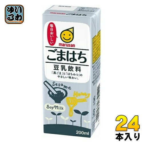 マルサンアイ 豆乳飲料 ごまはち 200ml 紙パック 24本入  イソフラボン 豆乳飲料 〔まるさん とうにゅう マルサンアイ 黒ごまとはちみつ　黒胡麻　黒ゴマ　ハチミツ　蜂蜜〕