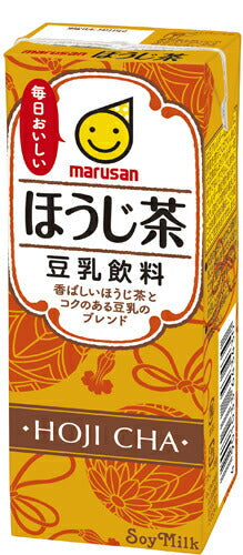 マルサンアイ 豆乳飲料 ほうじ茶 200ml 紙パック 24本入 焙じ茶 イソフラボン 〔豆乳飲料 ほうじ茶 soya milk ソイミルク〕