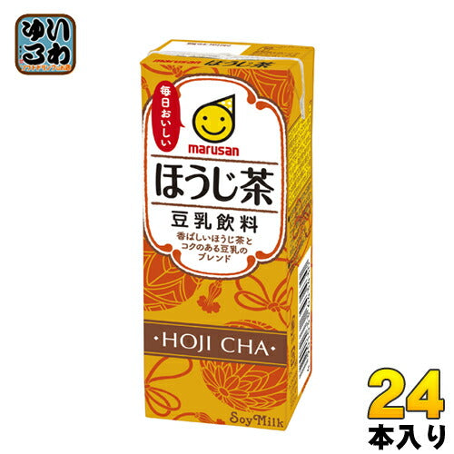 マルサンアイ 豆乳飲料 ほうじ茶 200ml 紙パック 24本入 焙じ茶 イソフラボン 〔豆乳飲料 ほうじ茶 soya milk ソイミルク〕