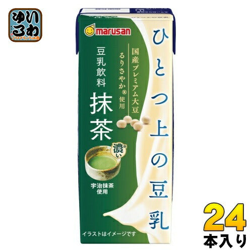 マルサンアイ ひとつ上の豆乳 豆乳飲料 抹茶 200ml 紙パック 24本入 豆乳 植物性ミルク