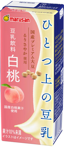 マルサンアイ ひとつ上の豆乳 豆乳飲料 白桃 200ml 紙パック 48本 (24本入×2 まとめ買い) イソフラボン