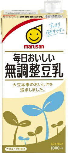 マルサンアイ 毎日おいしい無調整豆乳 1000ml 紙パック 6本入 無調整豆乳 イソフラボン ソイミルク 1L