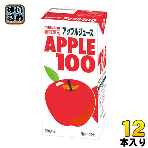 マルサンアイ アップル100 1000ml 紙パック 12本 (6本入×2 まとめ買い)