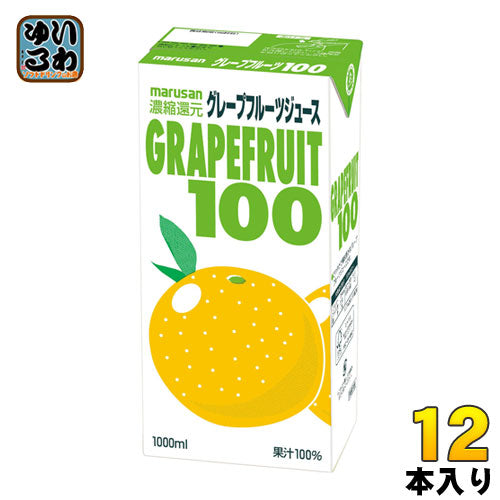 マルサンアイ グレープフルーツ100 1000ml 紙パック 12本 (6本入×2 まとめ買い)