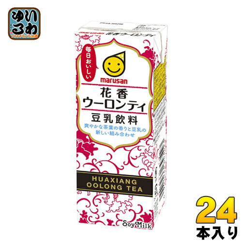 マルサンアイ 豆乳飲料 花香ウーロンティ 200ml 紙パック 24本入 〔豆乳飲料 ウーロン茶 soya milk ソイミルク〕