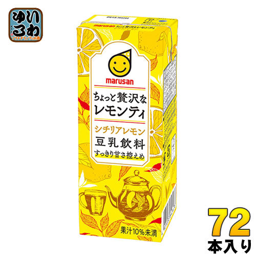 マルサンアイ 豆乳飲料 ちょっと贅沢なレモンティ シチリアレモン 200ml 紙パック 72本 (24本入×3 まとめ買い) イソフラボン