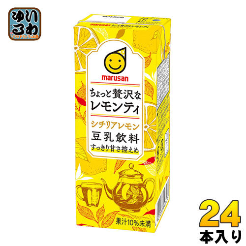 マルサンアイ 豆乳飲料 ちょっと贅沢なレモンティ シチリアレモン 200ml 紙パック 24本入 イソフラボン