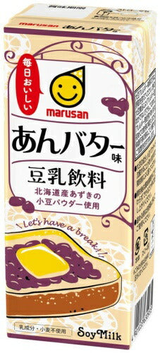 マルサンアイ 豆乳飲料 あんバター味 200ml 紙パック 72本 (24本入×3 まとめ買い) イソフラボン