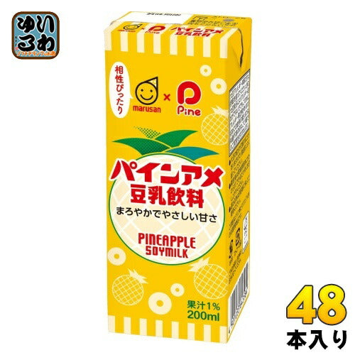マルサンアイ 豆乳飲料 パインアメ 200ml 紙パック 48本 (24本入×2 まとめ買い) 豆乳 イソフラボン 果汁