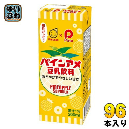 マルサンアイ 豆乳飲料 パインアメ 200ml 紙パック 96本 (24本入×4 まとめ買い) 豆乳 イソフラボン 果汁