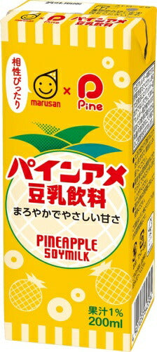 マルサンアイ 豆乳飲料 パインアメ 200ml 紙パック 96本 (24本入×4 まとめ買い) 豆乳 イソフラボン 果汁