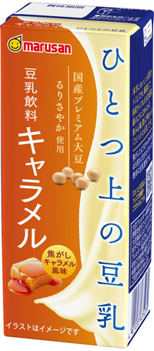 マルサンアイ ひとつ上の豆乳 豆乳飲料 キャラメル 200ml 紙パック 24本入
