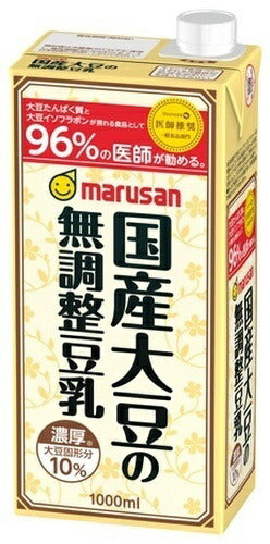 マルサンアイ 国産大豆の無調整豆乳 1000ml 紙パック 18本 (6本入×3 まとめ買い) イソフラボン ソイミルク 1L