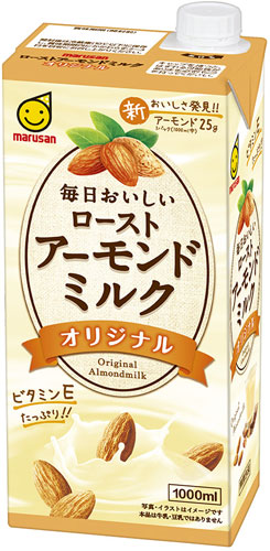 マルサンアイ 毎日おいしい ローストアーモンドミルク オリジナル 1000ml 紙パック 12本 (6本入×2 まとめ買い) 植物性ミルク