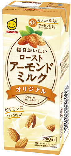 マルサンアイ 毎日おいしい ローストアーモンドミルク オリジナル 200ml 紙パック 96本 ( 24本入×4 まとめ買い) 植物性ミルク