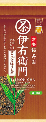 宇治の露製茶 京都福寿園 伊右衛門 炒り米入りほうじ茶 100g 12袋入 焙じ茶